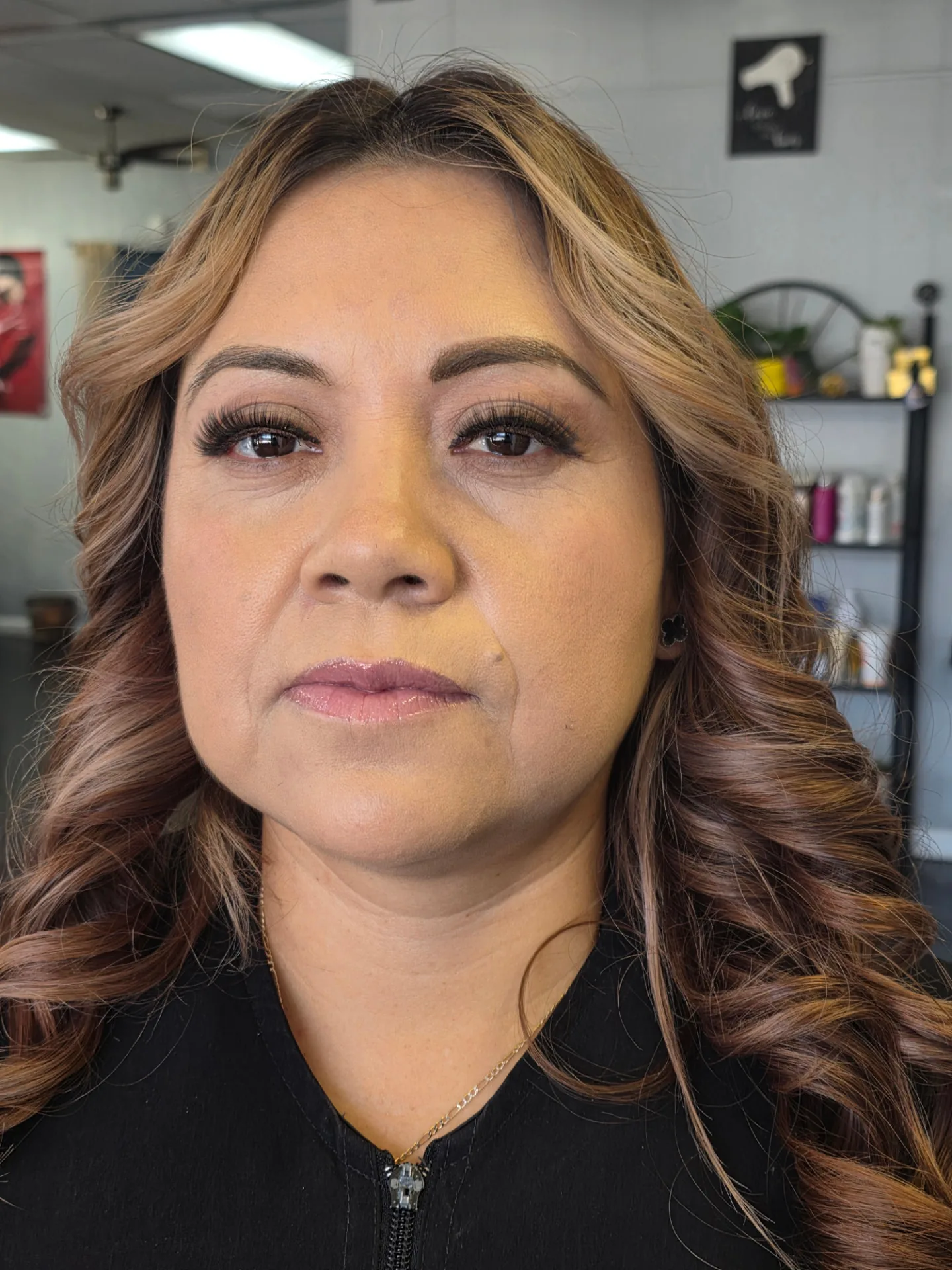Event makeup with smoky eyes, defined lashes and a natural finish at GMS Beauty Salon